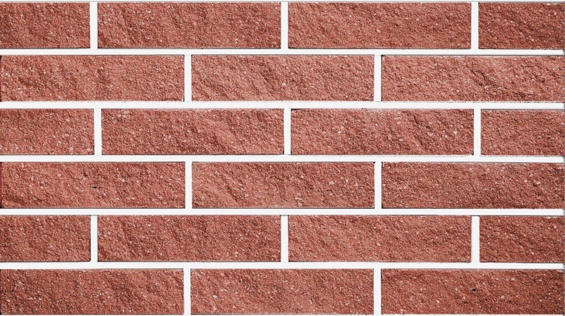 Фасадная плитка под кирпич LAND BRICK красная колотая